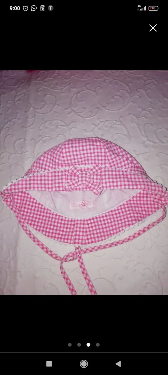 Berretto per bambina Vichy rosa Mayoral