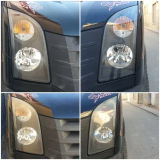 Pulido de faros de vehículos con polímero
