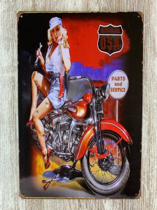 Cartel Metálico Harley Davidson