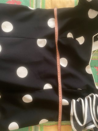Traje Flamenca lunares blanco-negro, talla 52