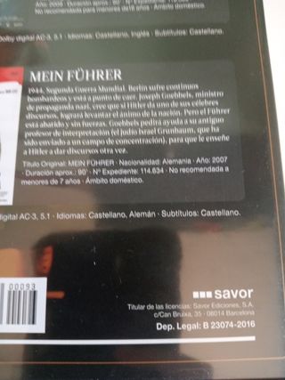 2 Películas DVD: MIEDOS & MEIN FÜHRER