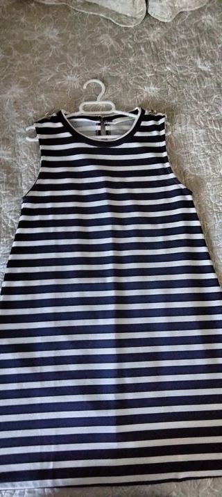 Vestido rayas marino-blanco