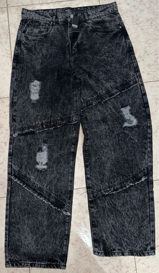 Jeans neri effetto stone washed