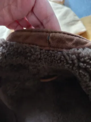 Chaquetón piel marrón