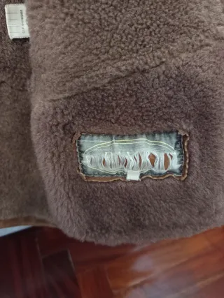 Chaquetón piel marrón