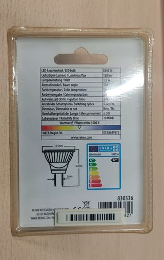 Luz LED GU4 Carbest 1,5W 12V