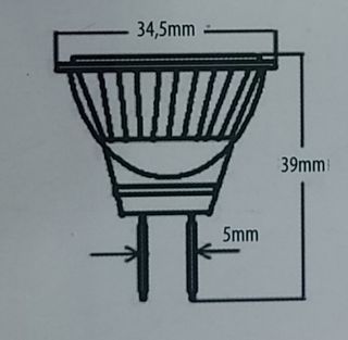 Luz LED GU4 Carbest 1,5W 12V