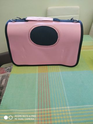 Transportín rosa para mascotas