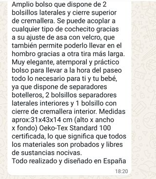 Saco y bolso carro bebé rosa palo