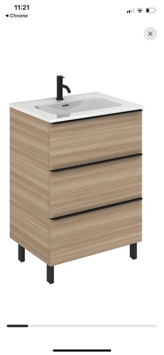 Tiradores negros para baño (3 uds)