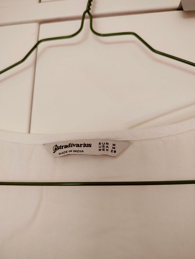 Vestido blanco Stradivarius - Talla M