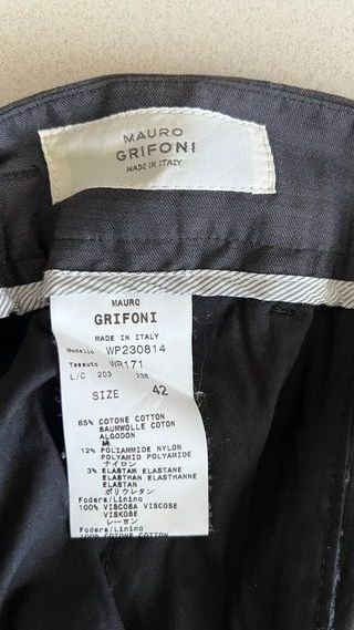 Traje pantalón Mauro Grifoni gris talla 42IT