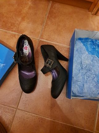 Zapatos tacón negro mujer 39