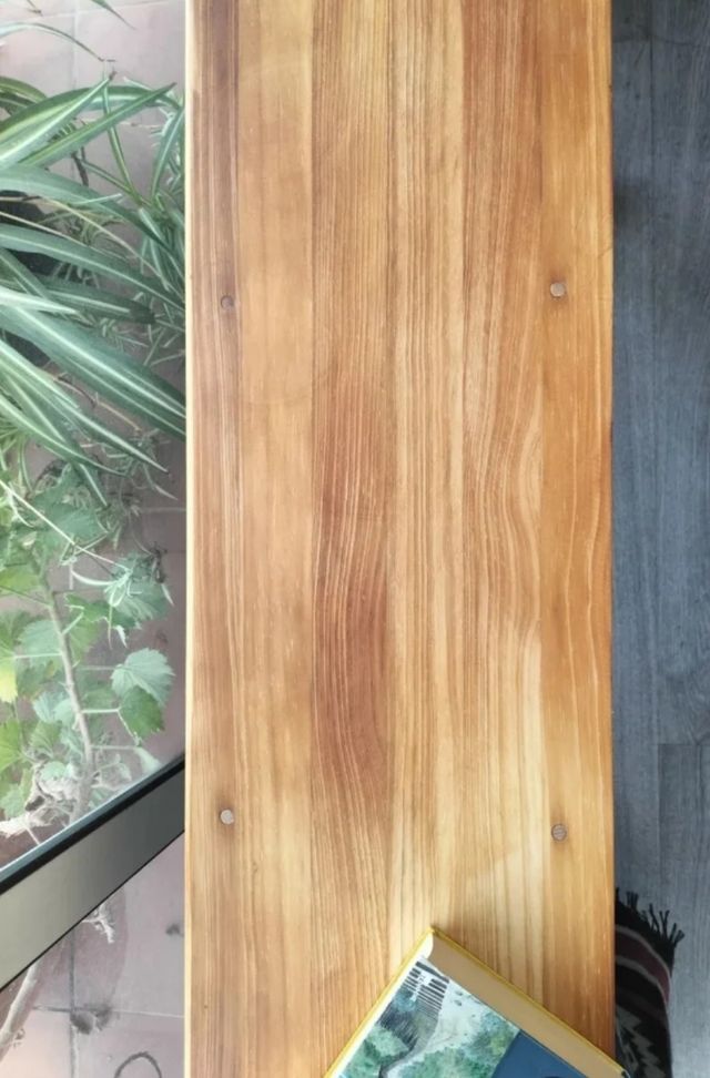 BANCO DE MADERA MACIZA, JARDIN-INTERIOR