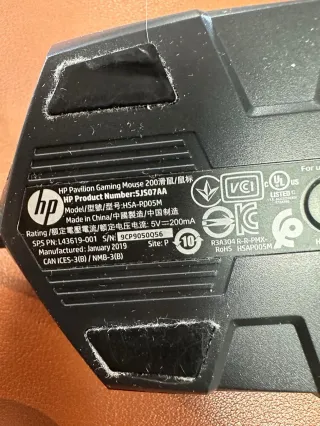 HP 200 Pavilion Ratón Gaming (3200 PPP, #050Q56
