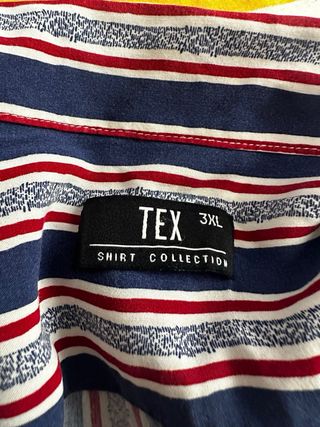 Camisa Rayas Azul-Roja Hombre