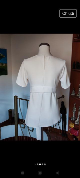 Completo Zara beige e blu, tg.M