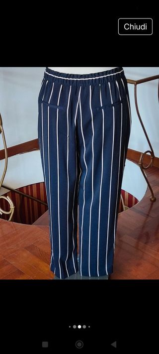 Completo Zara beige e blu, tg.M