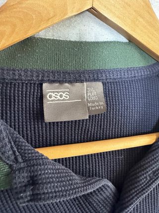 Polo manga larga azul marino