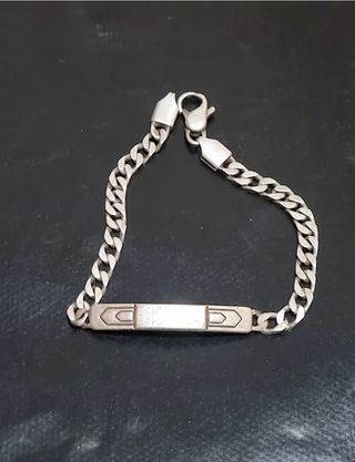 Pulsera plata con  nombre Encarna  21cm