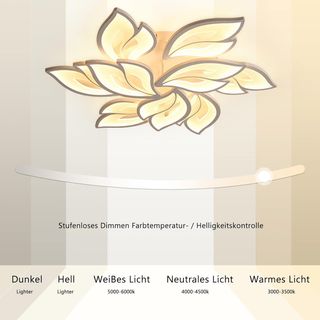 Lámpara de techo led 9 cabezas flor regular 84cm