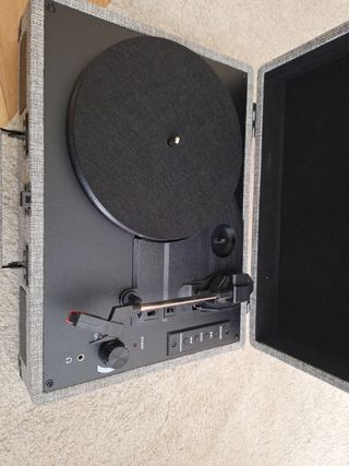 Maletín Tocadiscos Gris