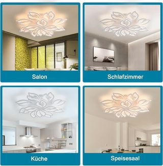 Lámpara de techo led 12 cabezas flor regular 89cm