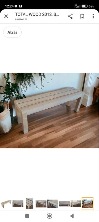 Banco TOTAL WOOD 150x38x50cm - Exterior/Interior