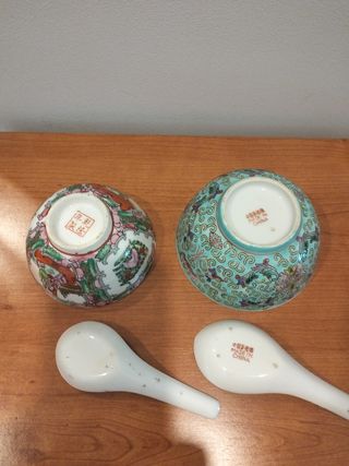 Cuencos de  porcelana chinos