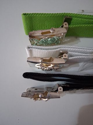 3 Cinturones Nylon Hebilla Metal