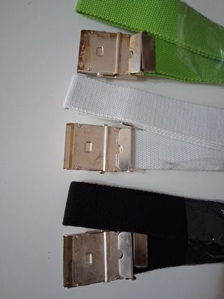 3 Cinturones Nylon Hebilla Metal
