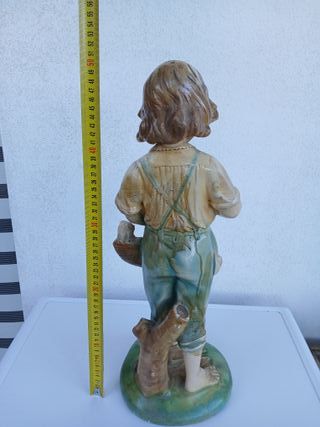 Antica Statua Scultura in Gres Ceramica Vintage 50