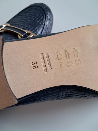 Mocassini donna blu in pelle stampata n.38 nuovi