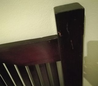 Cabecero rústico cama 135cm -madera oscura-