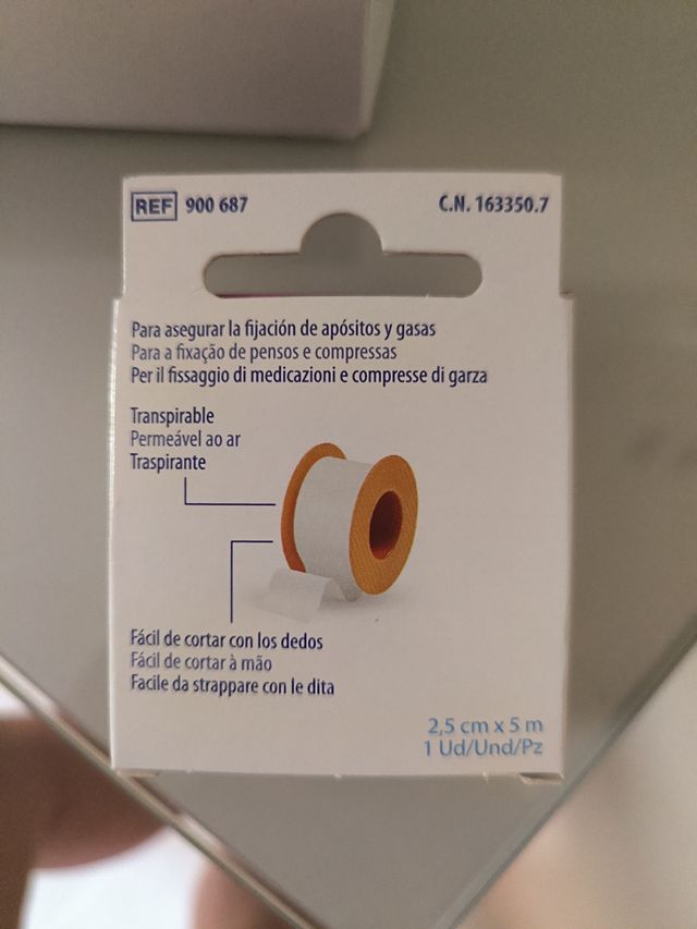 Esparadrapo Omnipor 2,5x5m - 10 uds