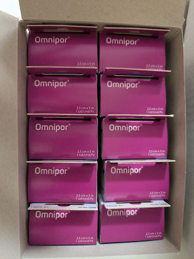 Esparadrapo Omnipor 2,5x5m - 10 uds