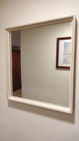 Espejo Blanco para cuarto, recibidor o baño.
