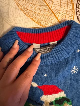 Maglione Natale Babbo Natale Sci