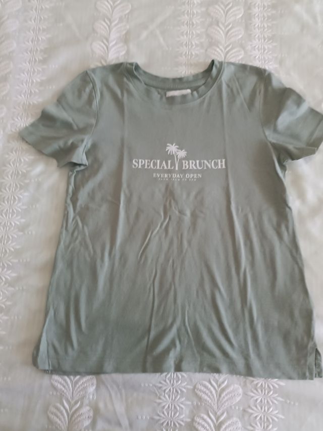 Camiseta verde niña - Talla M