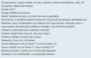 Guitarra Cort M. Jabs Scorpions