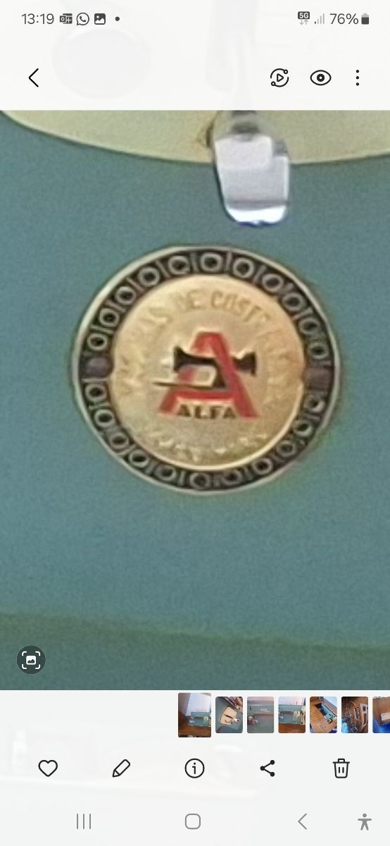 Máquina coser Alfa Royale vintage