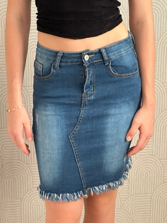 Falda vaquera azul - Talla S