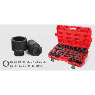 ✅️ Maletín herramientas 3/4" 21 piezas XXL – CR-MO
