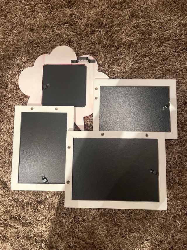 Marco de fotos 3 piezas - rojo, blanco