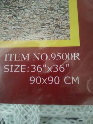 Mantel encaje vinilo 90x90cm