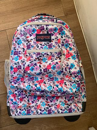 Mochila JANSPORT con ruedas floral