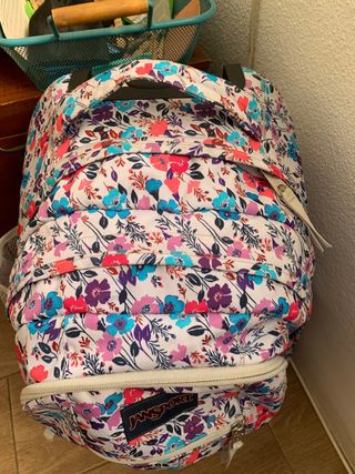 Mochila JANSPORT con ruedas floral