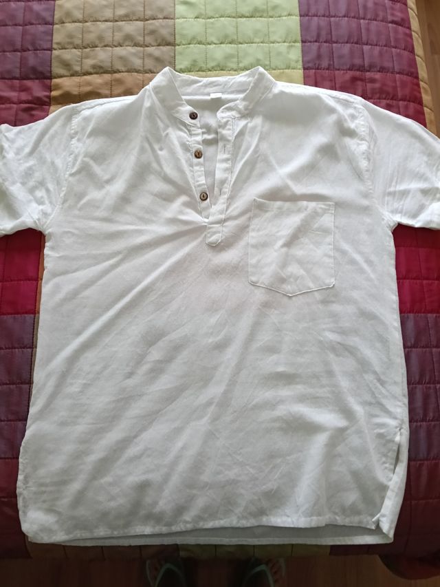 Camisa blanca algodón - Talla XL