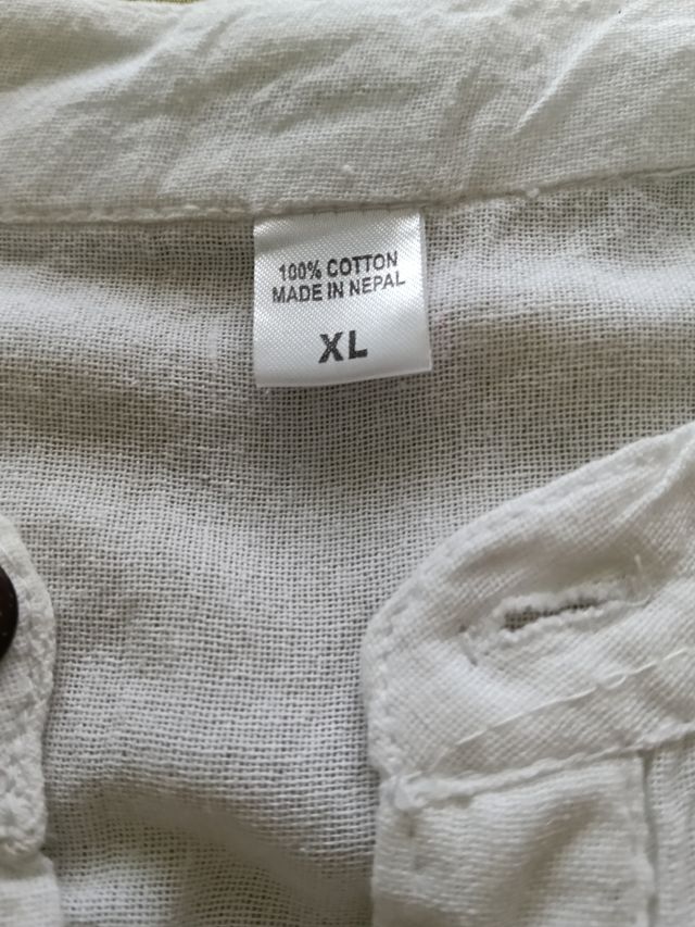 Camisa blanca algodón - Talla XL