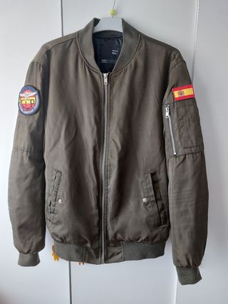 Chaqueta bomber verde oliva talla S